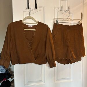 EUC ERES L'intemporel Cheri Short (sz 6) and top (sz M) in Caramelo